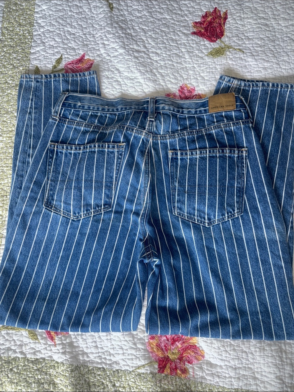 American Eagle Outfitters Womens Pinstripe Jeans - Picture 3 of 5